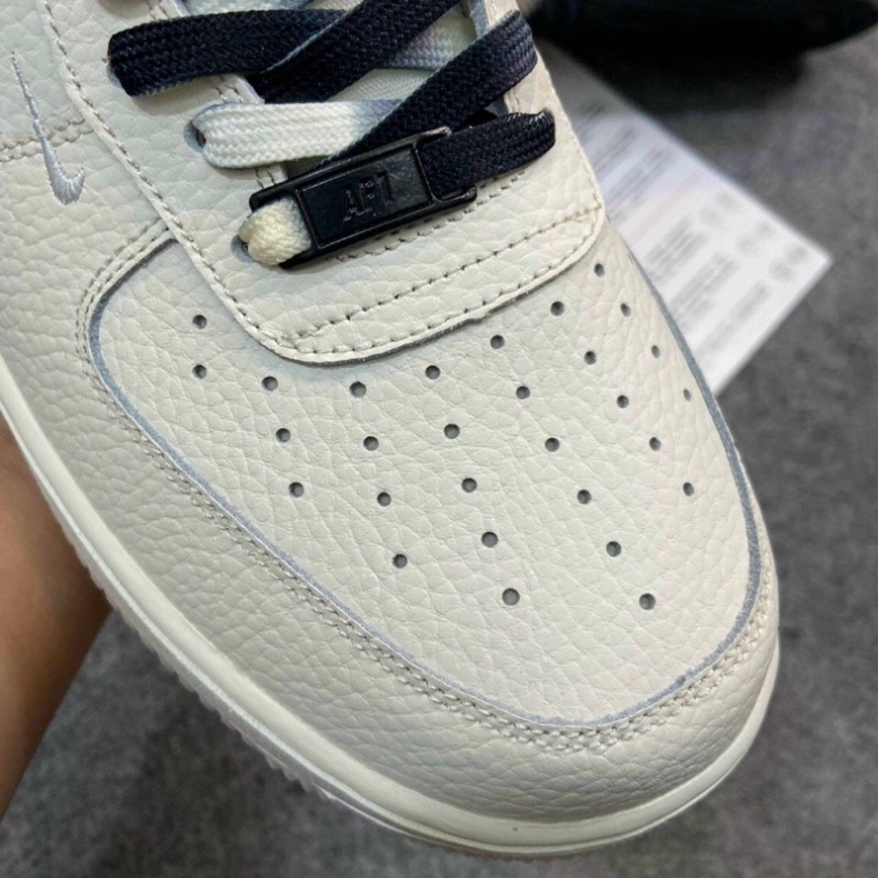 Giày Air Force 1 màu be sữa, Giày AF1 am duong hàng đẹp dành cho nam nữ dễ phối đồ siêu đẹp A249 Akali Sneaker