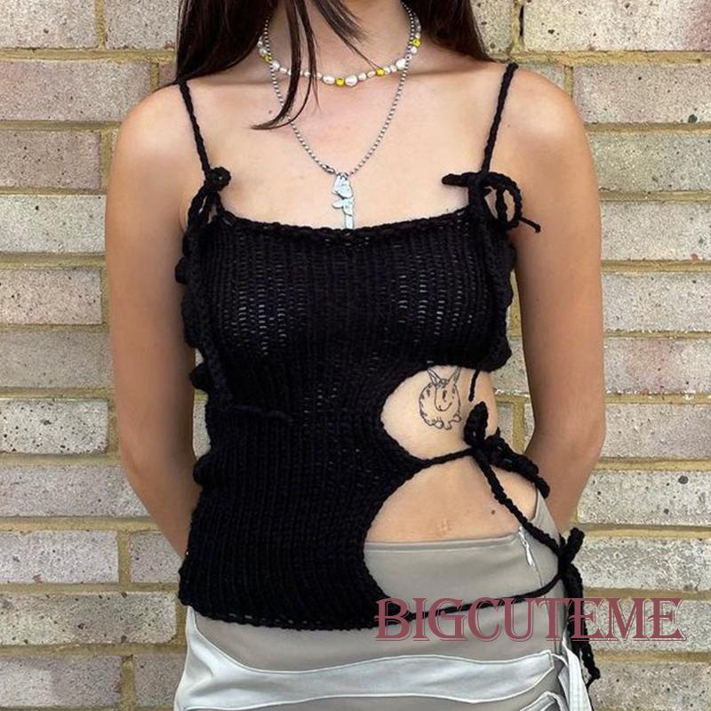 Áo Dệt Kim Sát Nách Hở Lưng Màu Sắc Thời Trang Mùa Hè Cho Nữ