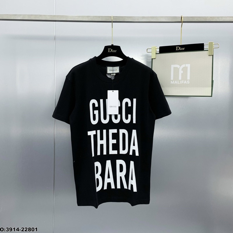 Áo Phông Nam Nữ Gucci Theda Bara Đen Trắng Chữ To Form Rộng Unisex Cotton Co Giãn 4 Chiều | BigBuy360 - bigbuy360.vn