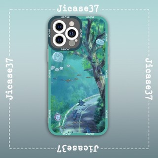 Ốp lưng iphone samsung xiaomi oppo cạnh vuông Jicase JMcase Anime Movie Ponyo Scenes Nhật Bản