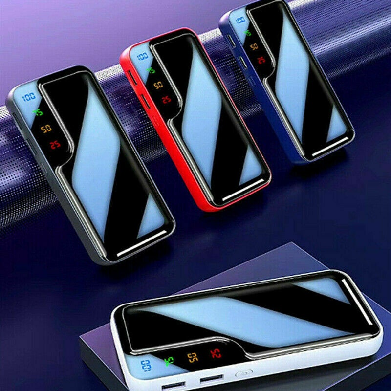 Pin Dự Phòng Powerbanks 100000Sạc Dự Phòng 50000mAh Siêu Mỏng Có Màn Hình LED Hiển Thị Kỹ Thuật Số Kèm Dây Cáp