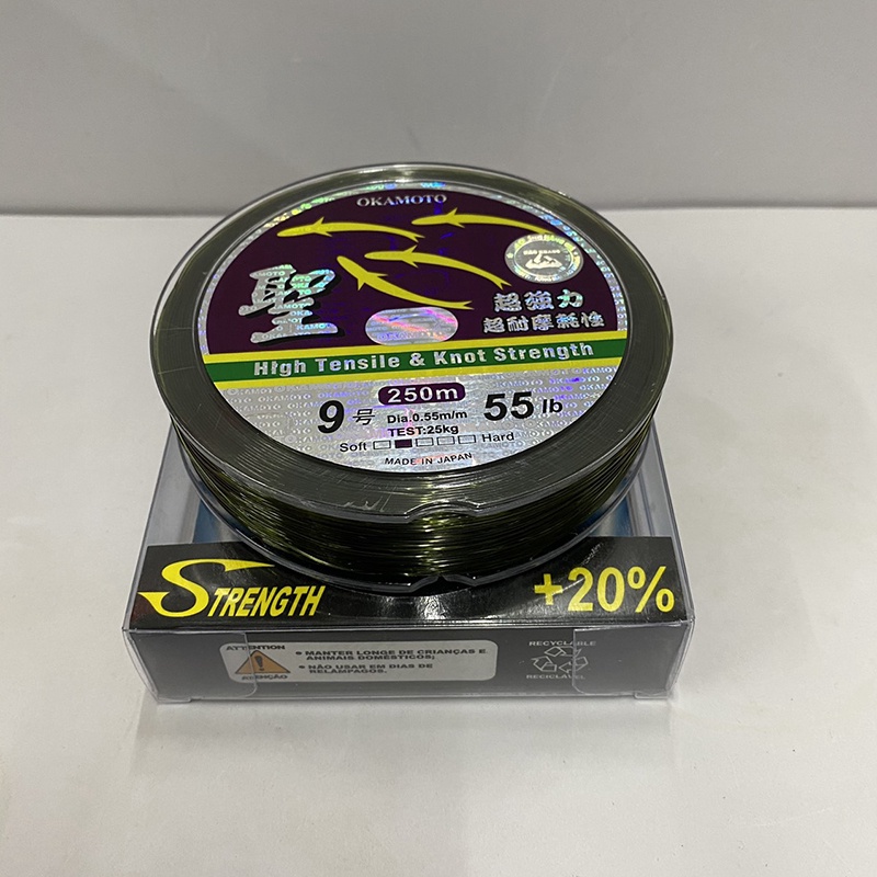 Cước câu cá Okamoto  made in Japan. Cước 4 con cá. Cước câu cá siêu bền, cước câu giá rẻ. Hoàng Nam Fishing