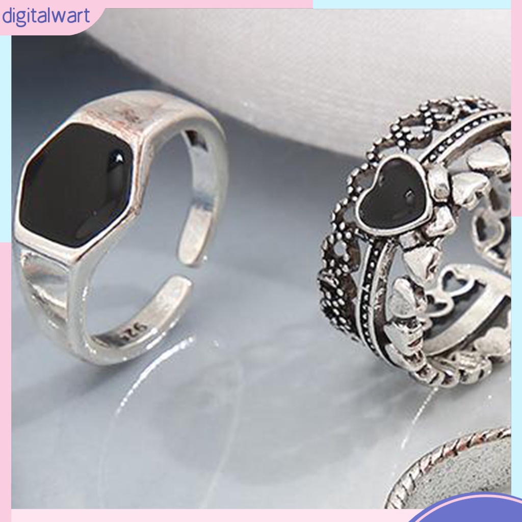 Set 7 Nhẫn Đeo Đốt Ngón Tay Mạ Điện Đính Đá Thời Trang Cho Nữ