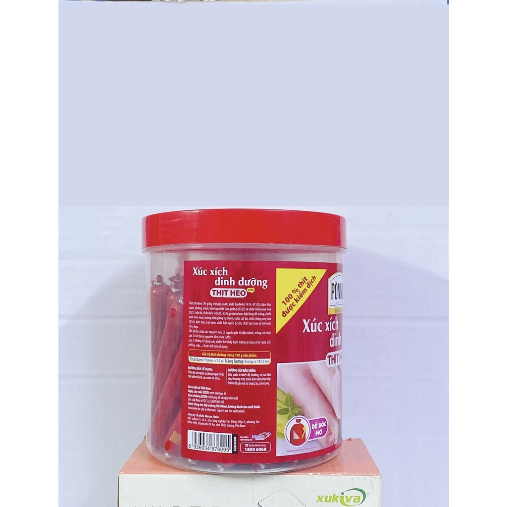 Xúc xích heo ponnie HŨ 50 CÂY x 19g