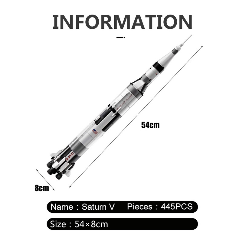 Mô Hình Đồ Chơi Lắp Ráp Tên Lửa Apollo Saturn V