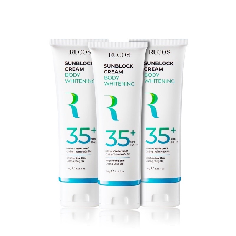 Kem dưỡng trắng chống nắng body SPF35+ PA+++ Rucos