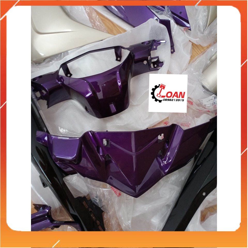 DÀN ÁO, VO NHỰA XE NOUVO 5 ( NOUVO SX) MÀU TIM ĐỒNG ZIN CHÍNH HÃNG YAMAHA - VJC SÀI GÒN