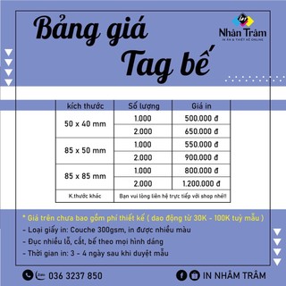 TAG MAC giấy in theo yêu cầu