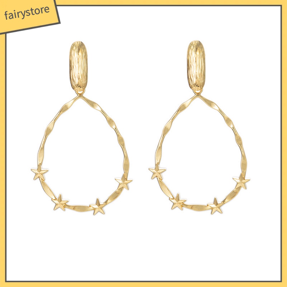 Bông Tai Hình Học / Trái Tim / Lá Cây Thời Trang Cho Nữ [Fairy1] Làm Quà Tặng