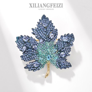  Trâm Cài Lá Phong Đính Đá Rhinestones Cao Cấp Ghim Phụ Kiện Quần Áo Thời Trang Quà Tặng Sang Trọng 