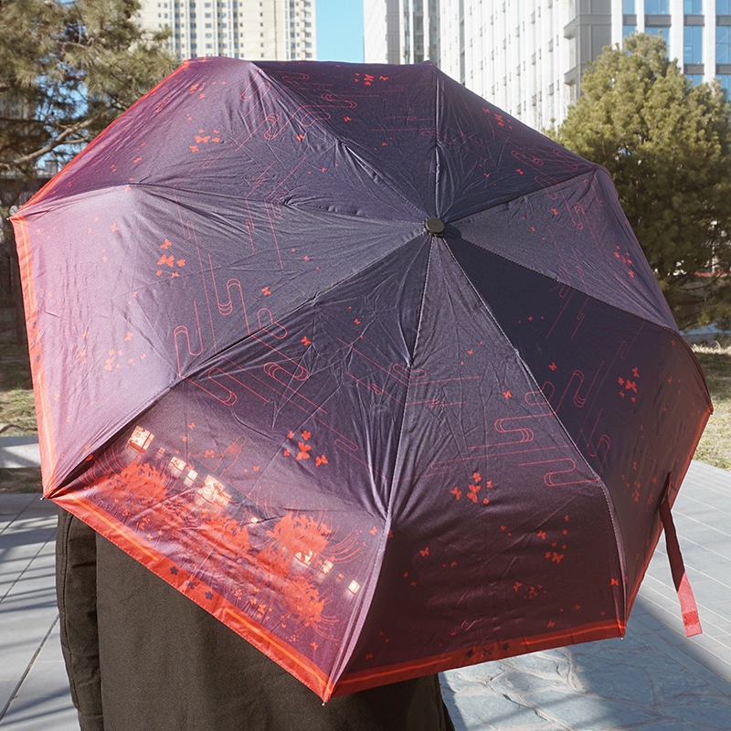 Hell Girl Anime Hàng hóa Ô nắng Yan Moai Chủ đề Tấm che nắng Ô tự động hai chiều Ô gấp Anime Hàng hó