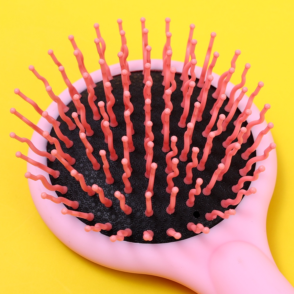 1 Lược Chải Tóc Túi Khí Mát Xa Chống Tĩnh Điện Tích Hợp Gương Cầm Tay Thiết Kế Hoạt Hình Dễ Thương Cho Nữ