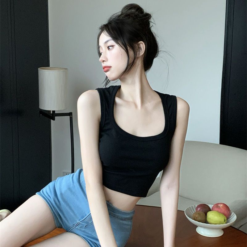 COZOK Áo Sát Nách Cổ Vuông Thời Trang Quyến Rũ Cho Nữ