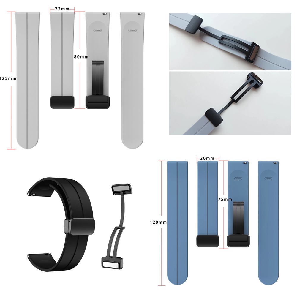 Dây đeo silicon nam châm thời trang Galaxy Watch 6,Galaxy Watch 5,Galaxy Watch 4