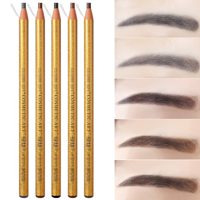 Bút Chì Kẻ Lông Mày Hengsi 5 Màu Tùy Chọn Chống Nước Chống Mồ Hôi Lâu Trôi