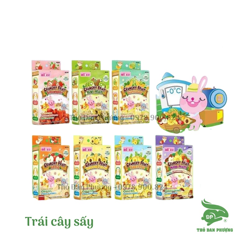 Bánh giòn, trái cây sấy cho thỏ, hamster, bọ ú