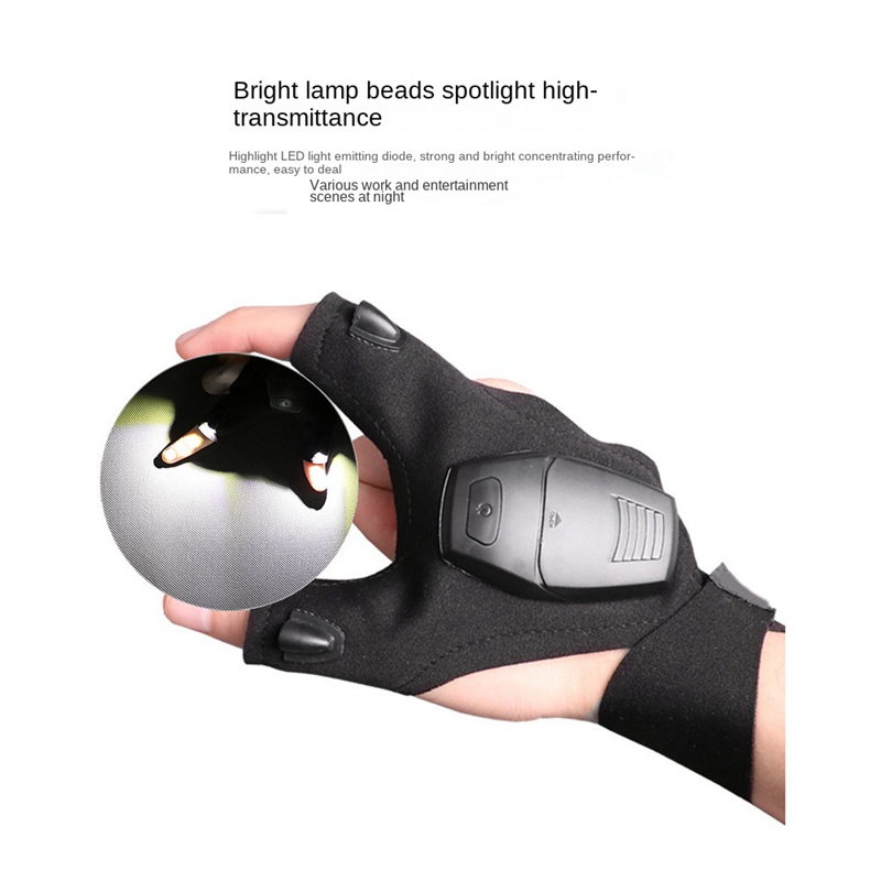 Găng Tay Đèn Pin LED Có Thể Sạc Lại Dùng Để Sửa Chữa Câu Cá