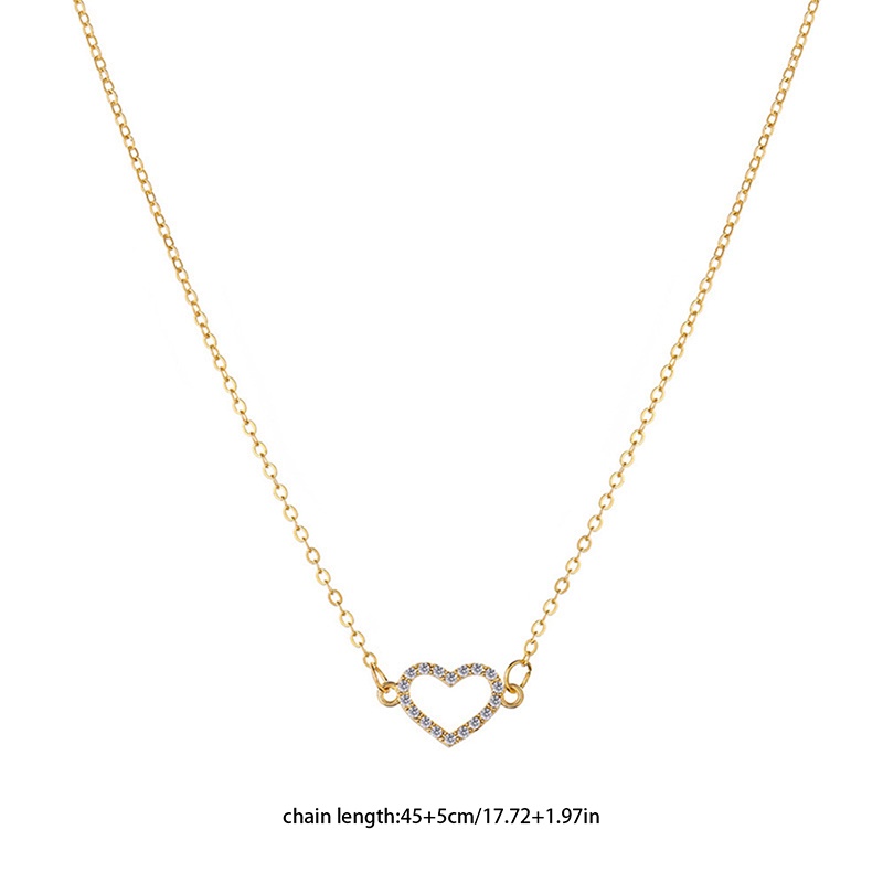 Vòng cổ Mặt Trái Tim Đính Đá Opal Thời Trang 2022 Cho Nữ