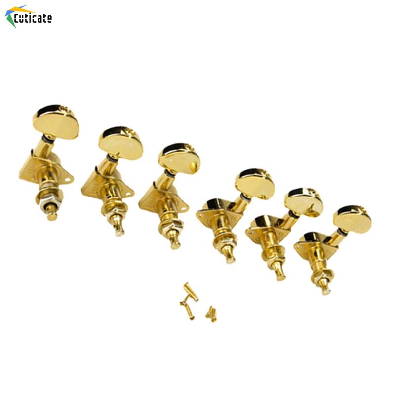 Bộ 6 chốt điều chỉnh dây đàn guitar Cuticate 3L + 3R màu vàng