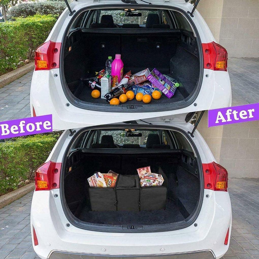 Túi Đựng Thức Ăn Màu Đen Chống Thấm Nước Có Thể Gấp Gọn Tiện Dụng Cho Xe Hơi