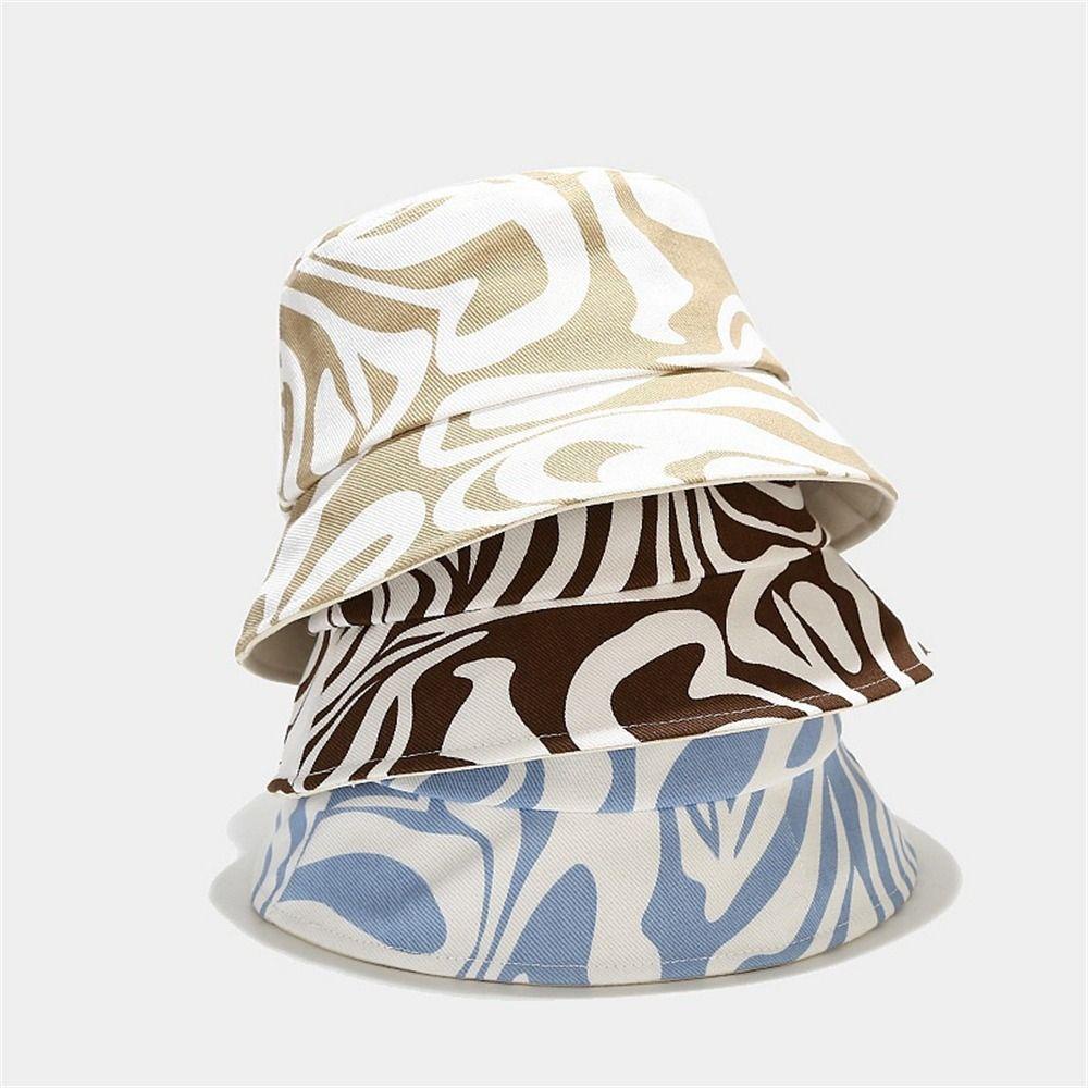 SUMU Mũ Bucket Chống Nắng Hoạ Tiết Kẻ Sọc Thời Trang Dành Cho Nữ