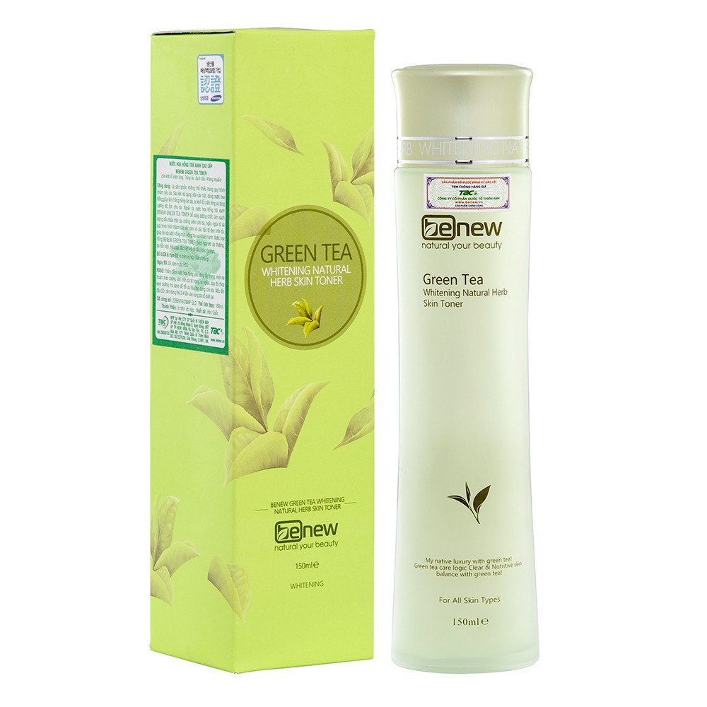 [Chính Hãng ] Nước Hoa Hồng Trắng Da, Xóa Mụn, Dưỡng Ẩm Trà Xanh BENEW GREEN TEA TONER Hàn quốc 150ml