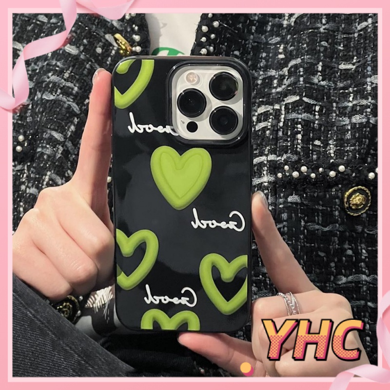 Ốp lưng phone Khuôn mặt mỉm cười màu xanh lá cây màu đen cao cấp iPhone 6 / 6S / 6splus / se / 7 / 7plus / 8 / 8plus / X / xs / xsmax / 11 / 12 / 13 / 14-506
