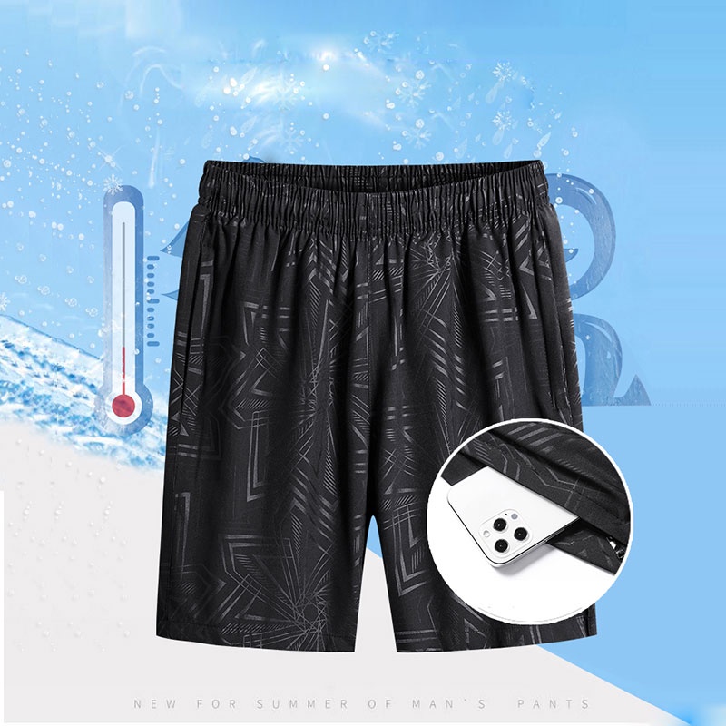 Quần Short Thể Thao Họa Tiết Rằn Ri Mau Khô Thời Trang Mùa Hè Cho Nam