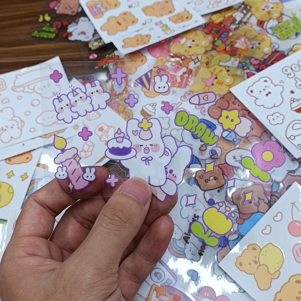 Sticker dễ thương,cute chống nước dán laptop, bình nước, đàn guitar, mũ bảo hiểm, vali.