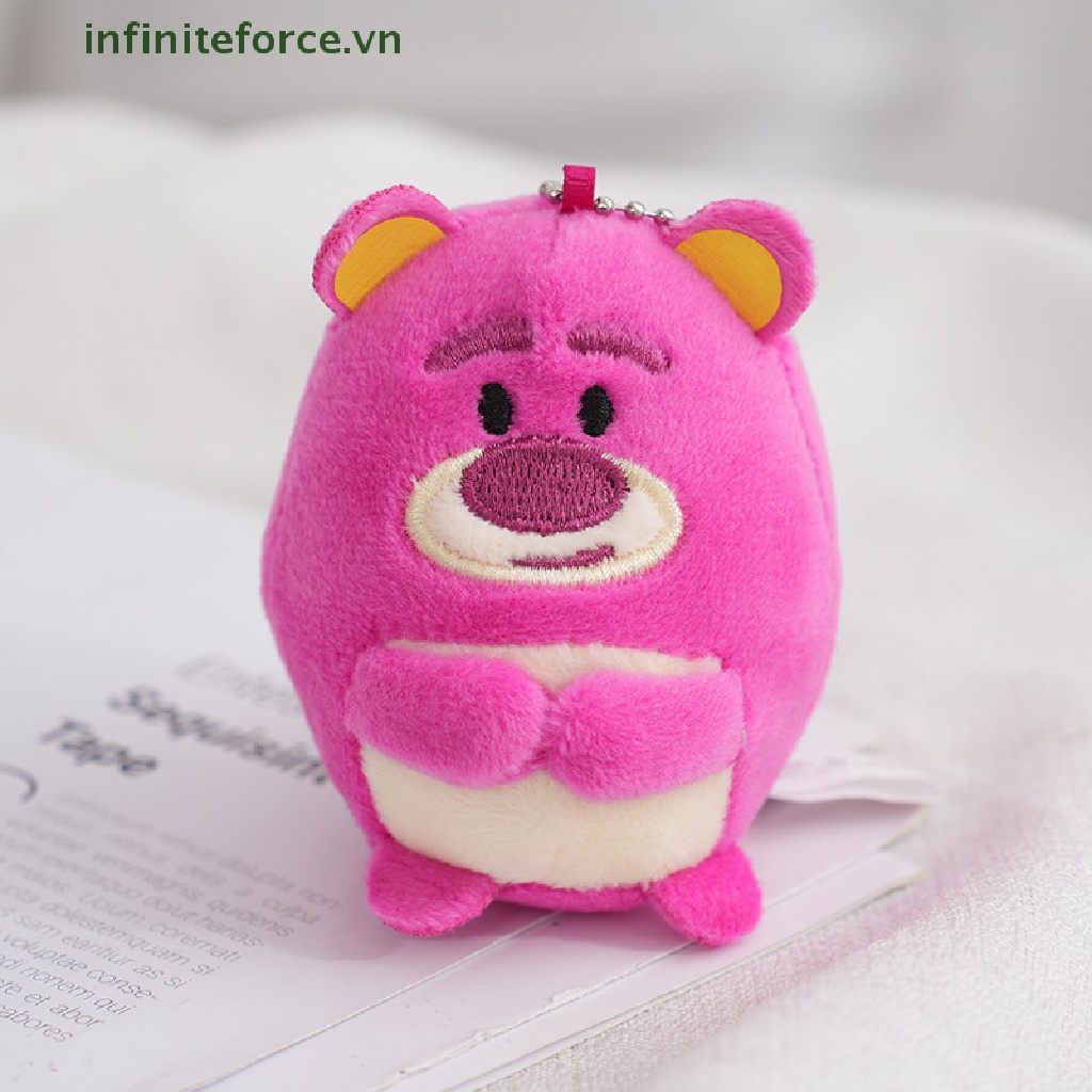 1 Đồ chơi nhồi bông Hình Gấu Dâu Tây Dễ Thương Trang Trí Túi Xách / Móc Khóa