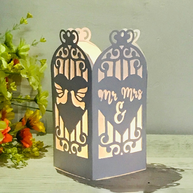 Khuôn Cắt Giấy Kim Loại Hình Lồng Đèn Cặp Đôi Xinh Xắn