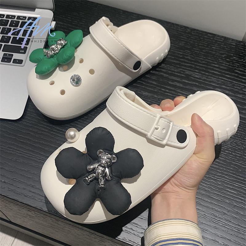 Giày eva Đế Dày Đục Lỗ Khử Mùi Chống Trượt Phong Cách Hàn Quốc Thời Trang Mùa Hè Mới Cho Nữ