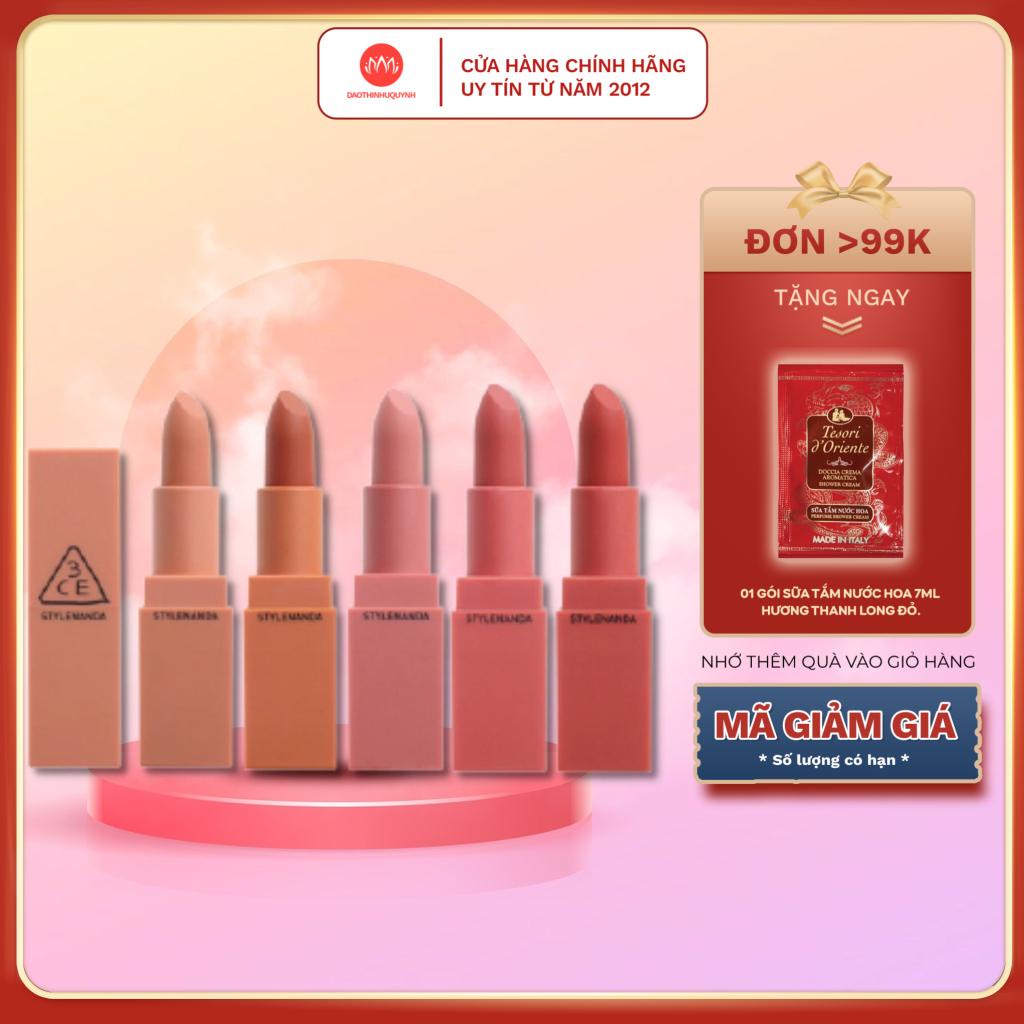 Son 3CE Matte Lip Color màu 227 228 222