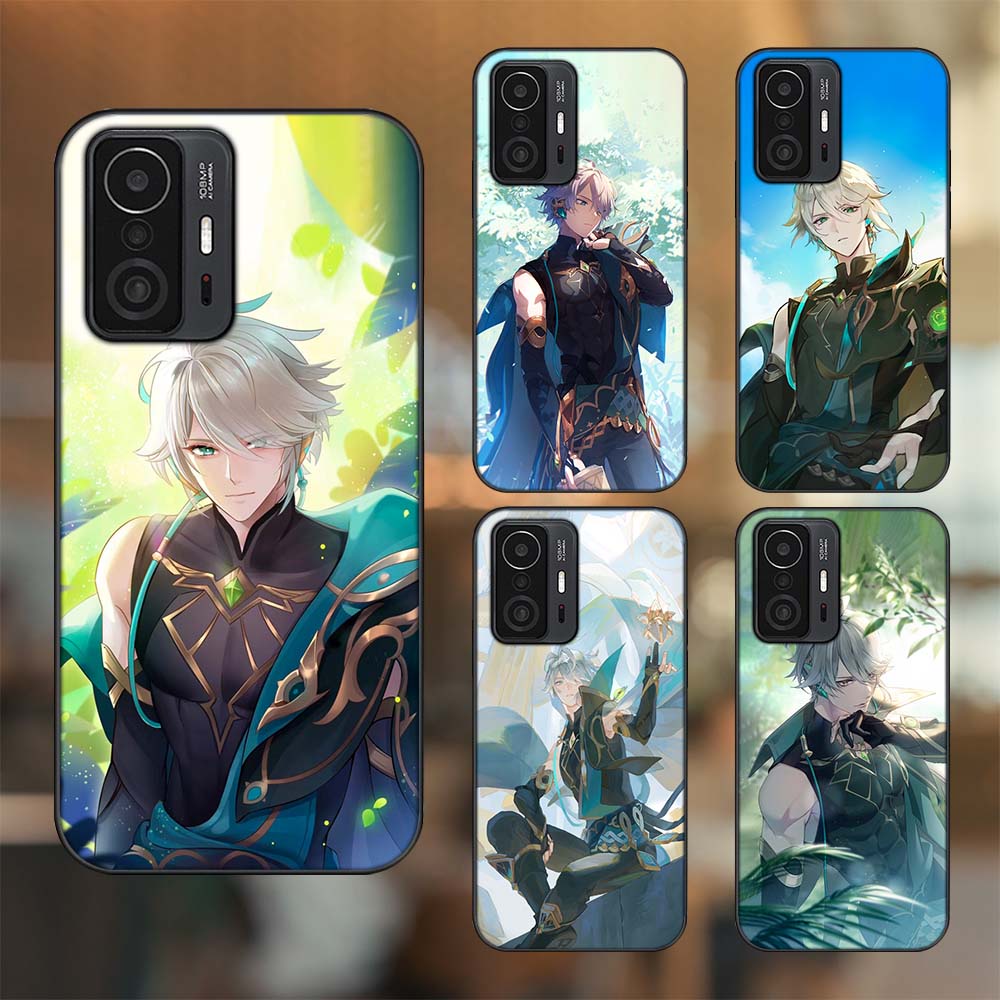 Ốp lưng Xiaomi 11T Pro 5G viền đen in hình Alhaitham Genshin Impact