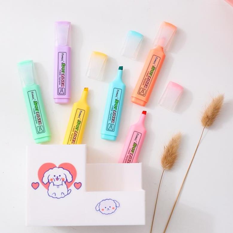 Bút highlight pastel - bút dạ quang cao cấp - bút đánh dấu dòng học sinh - HIKOMA STORE