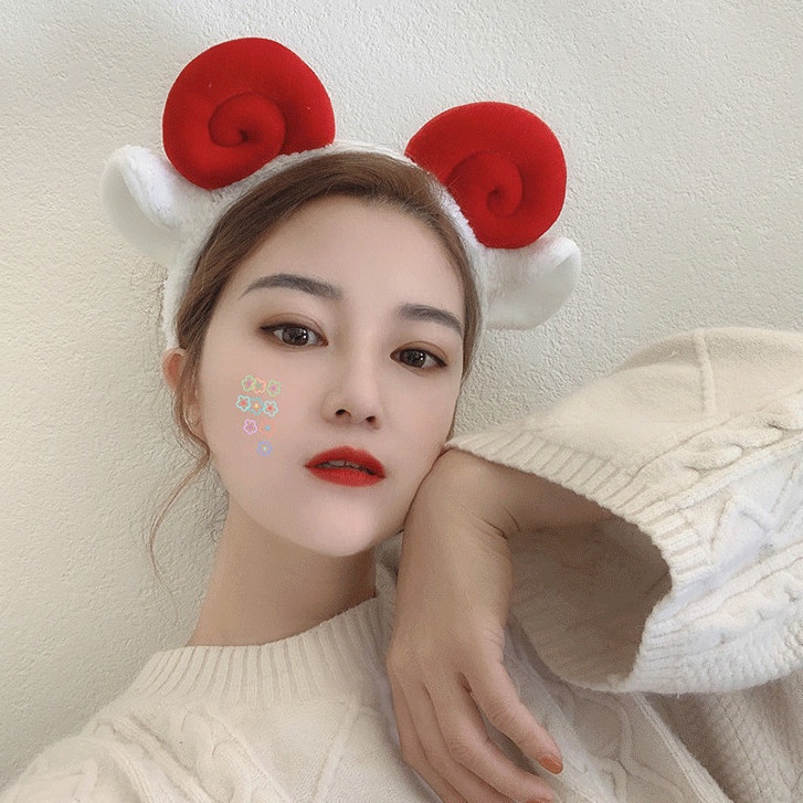 Băng Đô Len Lông Cừu Kiểu Hoạt Hình Đáng Yêu Cho Bé Gái