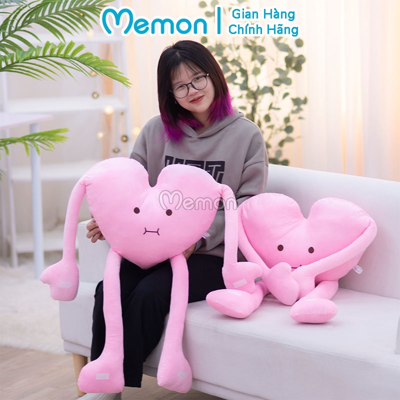Gấu Bông Bé Trái Tim Làm Quà Tặng Valentine Cao Cấp Memon
