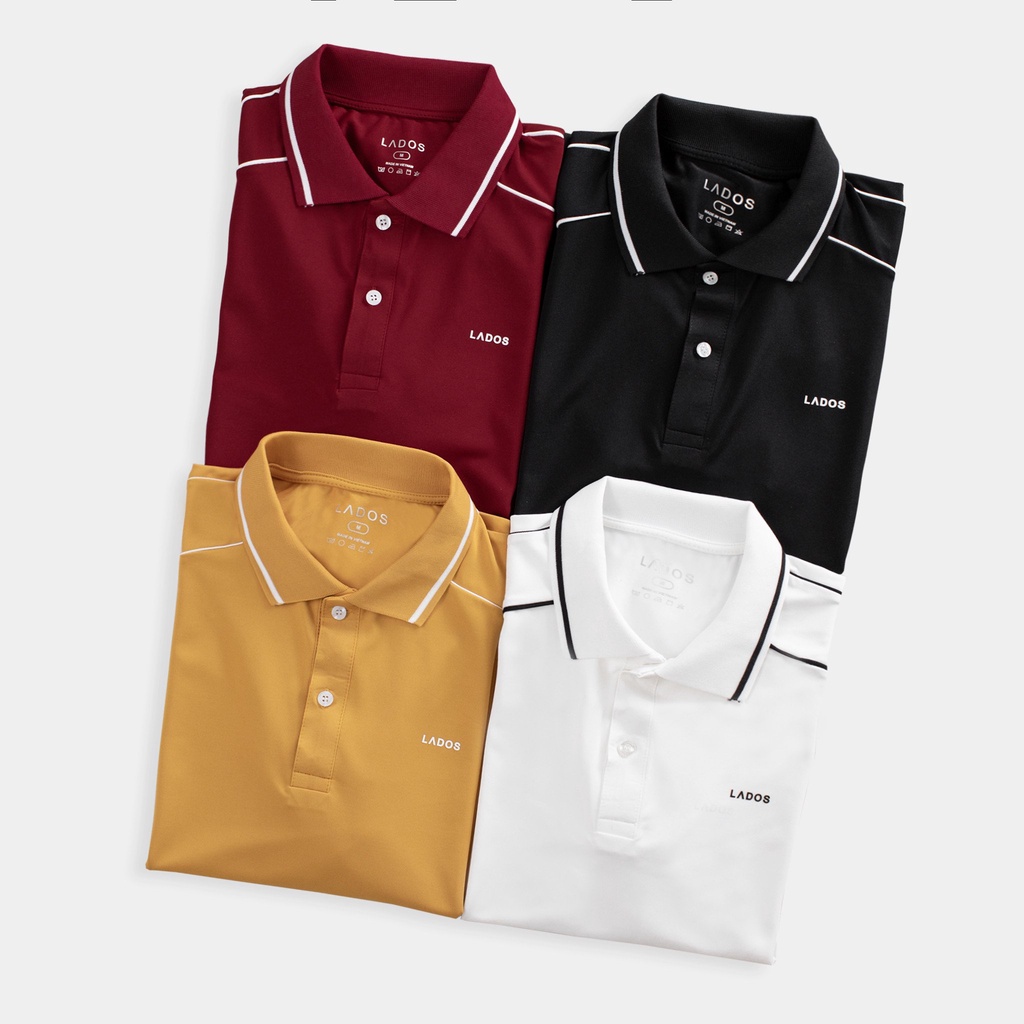 Áo thun polo nam có cổ co giãn LEE MEN'S 9111 form đẹp, vải poly mát mẻ, thấm hút, sọc vai sang trọng.