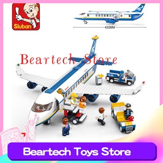 Bộ đồ chơi lắp ráp mô hình máy bay chở khách Sluban 0366 siêu thú vị