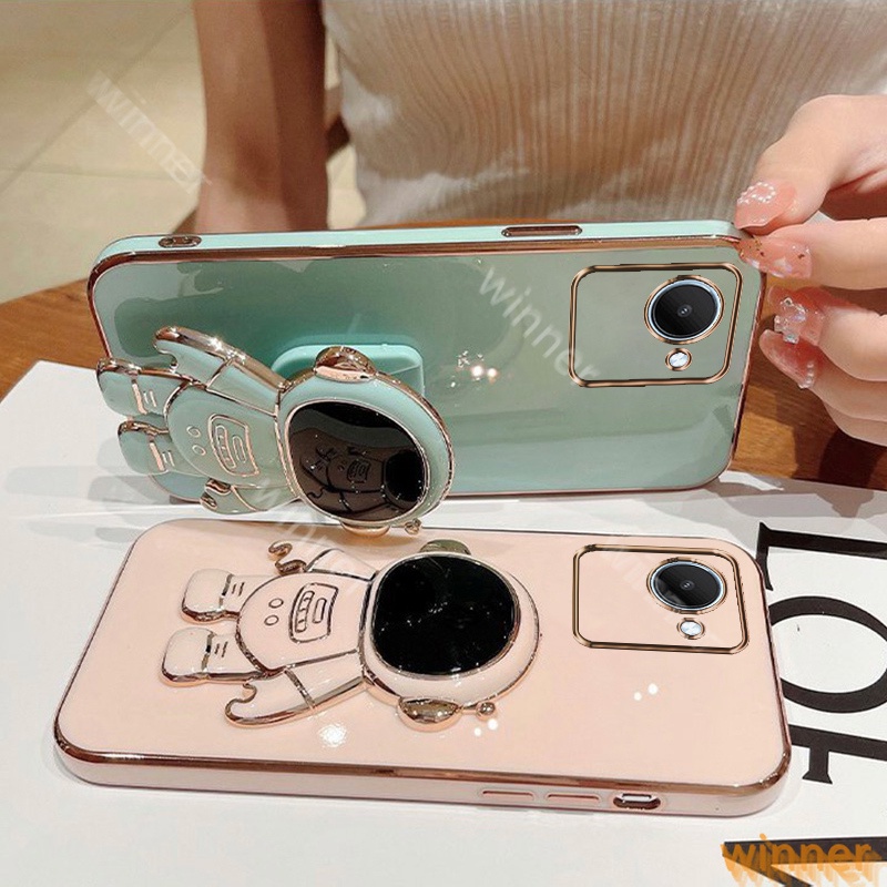 Dấu ngoặc Ốp Lưng realme C30 realme C30S realme narzo 50i prime Ốp Điện Thoại In Hình Phi Hành Gia Có Giá Đỡ Cho 31AYHY