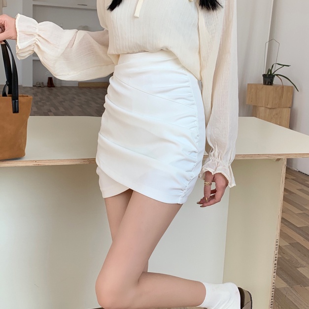 Chân váy ngắn SUXI dáng chữ A lưng cao thời trang mùa xuân cho nữ