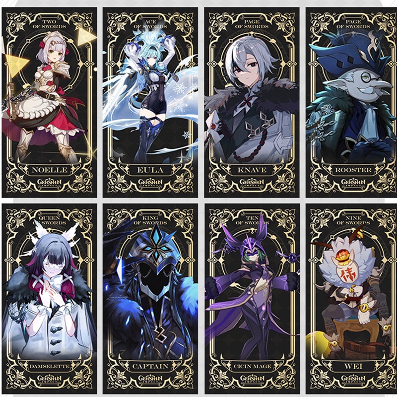 Bộ 56 Thẻ Bài Anime Genshin Va Chạm Độc Đáo Thú Vị