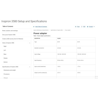 Sạc Dell Inspiron 3580