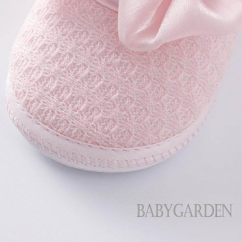 Giày Đế Mềm Chống Trượt + Băng Đô Ren Cho Bé Gái