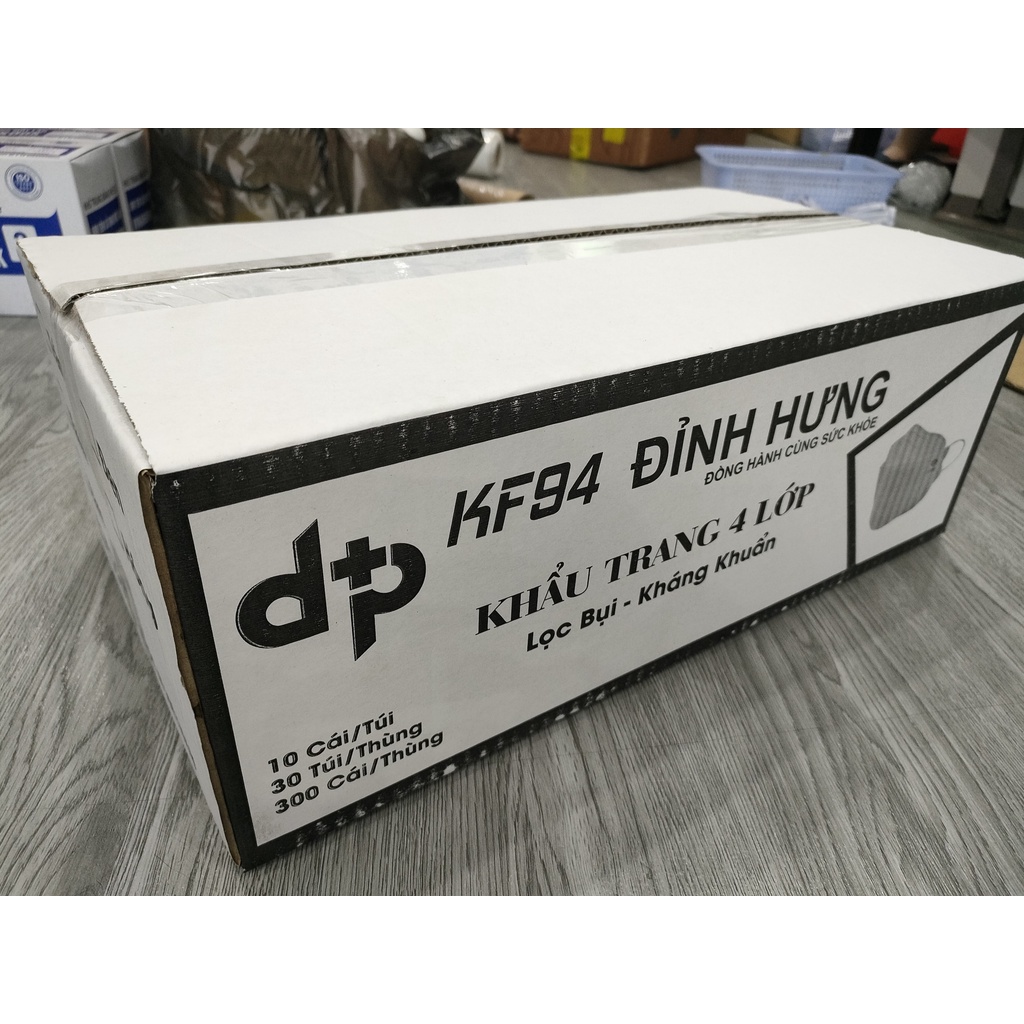Khẩu trang y tế Đỉnh Hưng KF94 kháng khuẩn, khẩu trang y tế 4 lớp quai mềm không đau tai chống bụi mịn