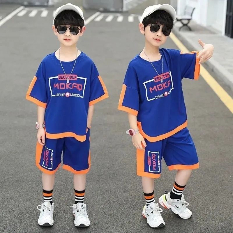 Bộ Đồ Thể Thao Ngắn Tay Thoáng Khí Mau Khô Thoải Mái Phong Cách Mới Cho Bé Trai