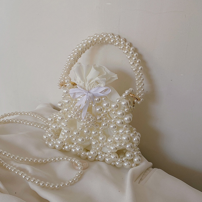 Túi Xách Đeo Chéo Đính Hạt Ngọc Trai Thời Trang Mùa Hè Mới 2023 Dành Cho Nữ