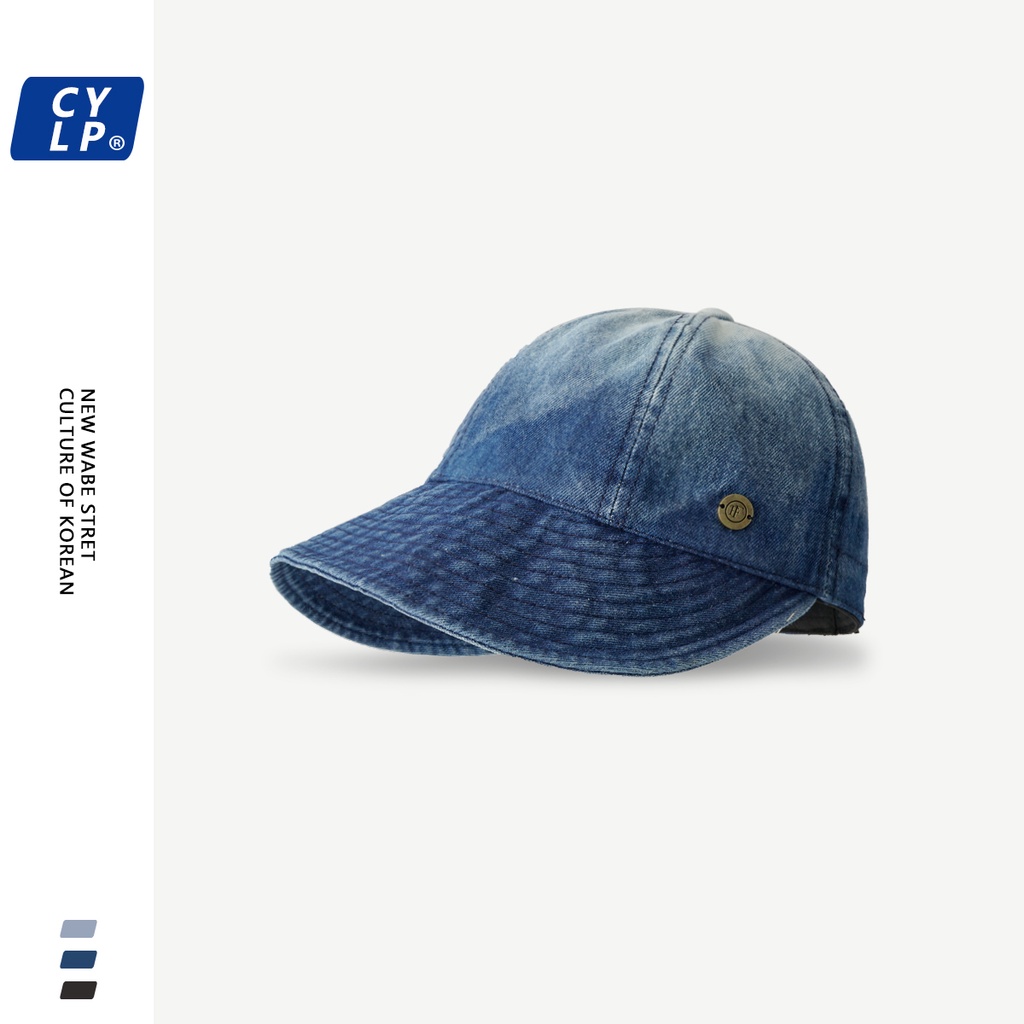 Nón Denim Rộng Vành Màu Nhuộm Phong Cách Nhật Bản Thời Trang Xuân Hè Cho Nữ