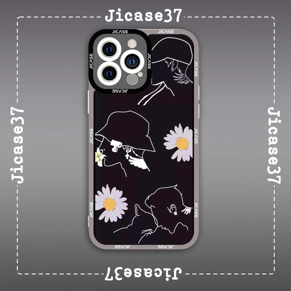 Ốp lưng iphone cạnh vuông Jicase JMcase Kwon Jiyong Hoa Cúc Daisy Flower Peaceminusone x/xs/11/12/pro/max/plus/promax
