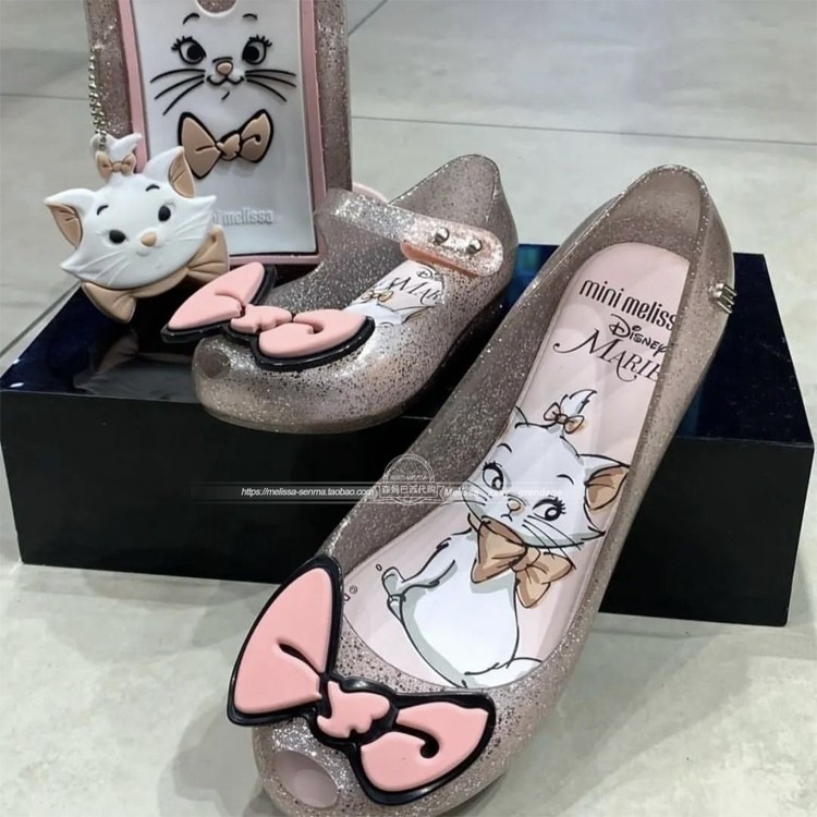 Giày Sandal Nhựa Đế Mềm Đính Nơ Melissa2023 Thời Trang Mùa Hè Cho Bé Gái